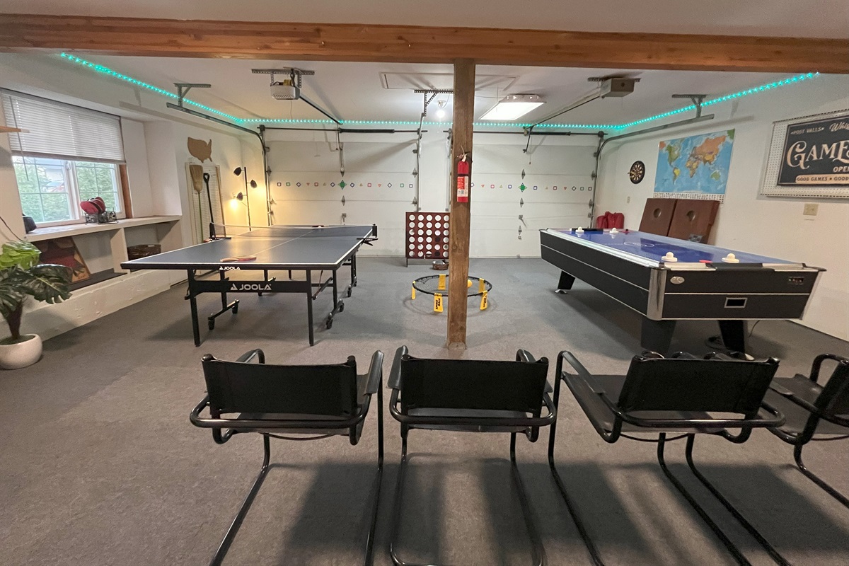 Corn Hole, Connect Four, Spike Ball, magnatiles plus more in the game room closet