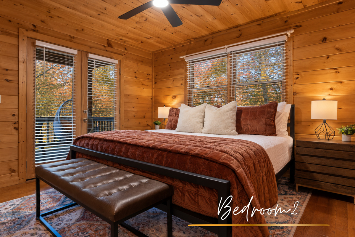 Dream softly... a second king suite with serene, earthy tones.