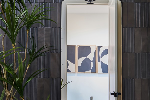 Conveniently located half bath located right next to the game room and the living room so the gaming and fun doesn't need to stop!