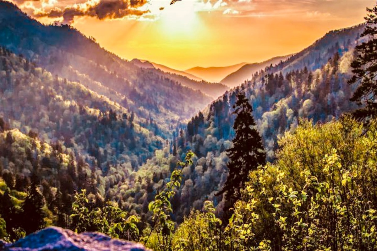Smoky Mountains at Sun Set