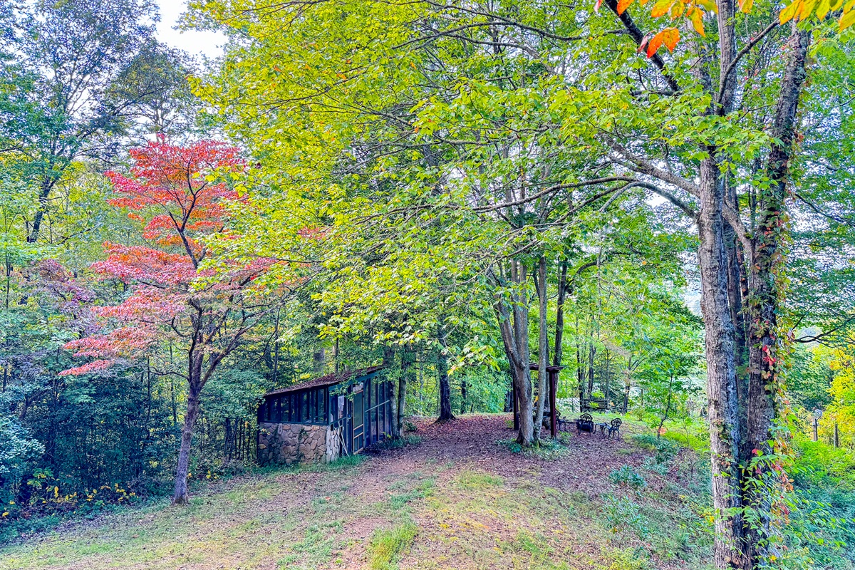Private Backyard | Fire-pit Area | Mountain Views