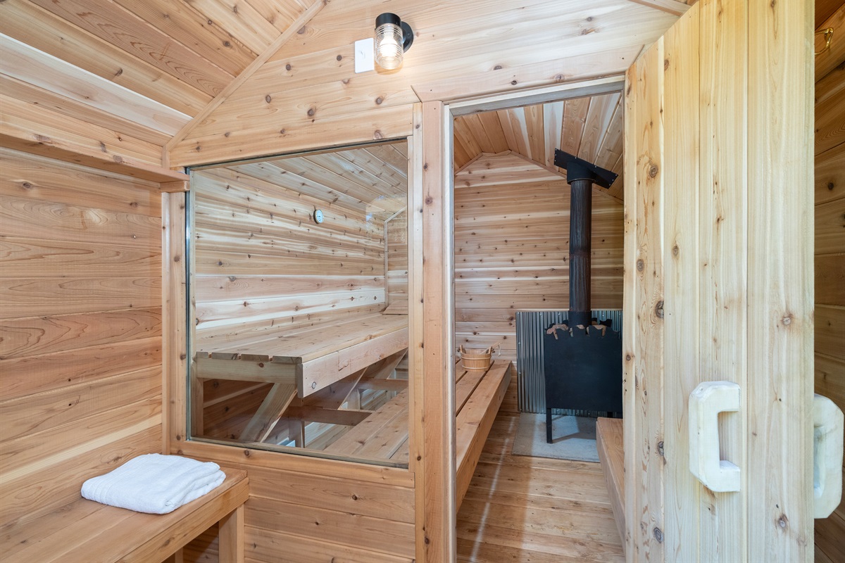 Interior Sauna, Shared with Cabin 1