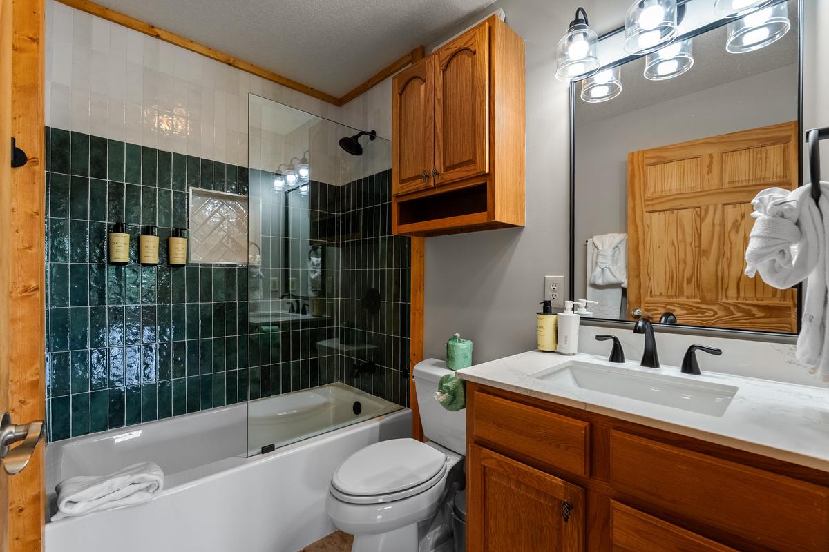 Beautifully redone upstairs bath accessible from main living area