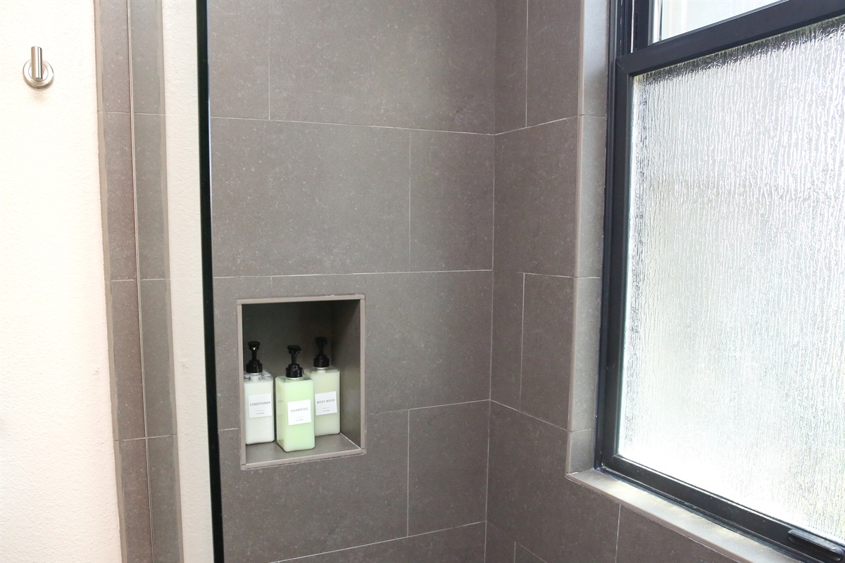 Pines by the sea ensuite bathroom with walk in shower