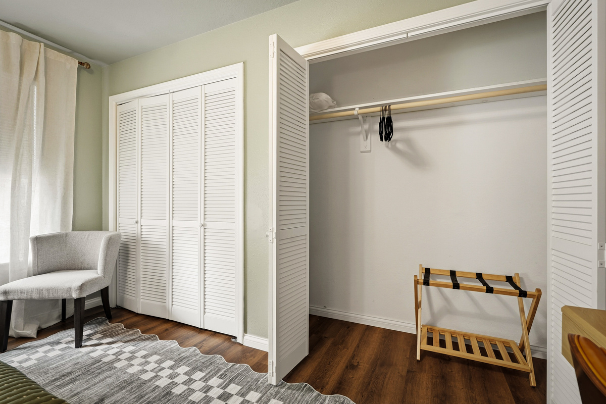 Large double closets