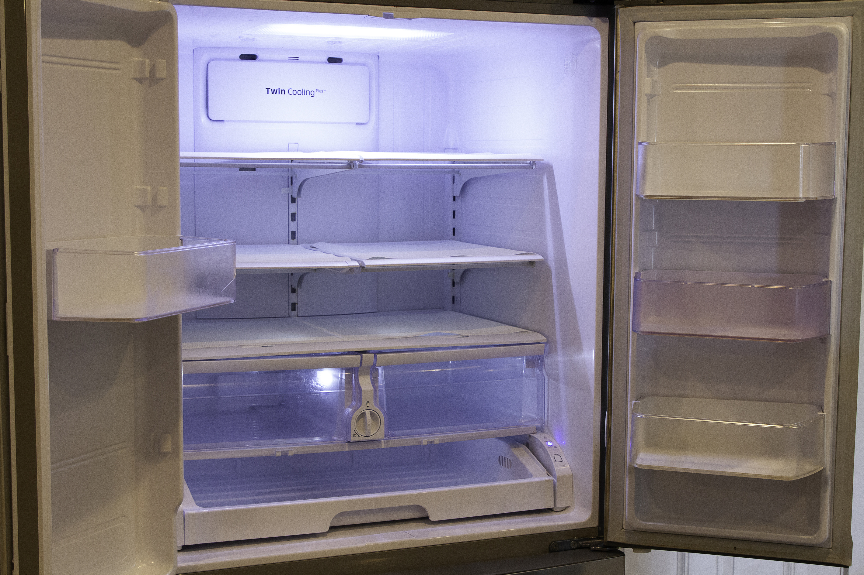 A view of the fridge open