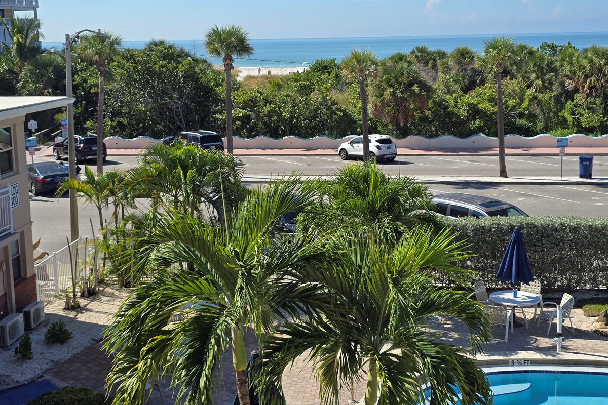 Beach View from the units living room window! Pro pictures coming soon!