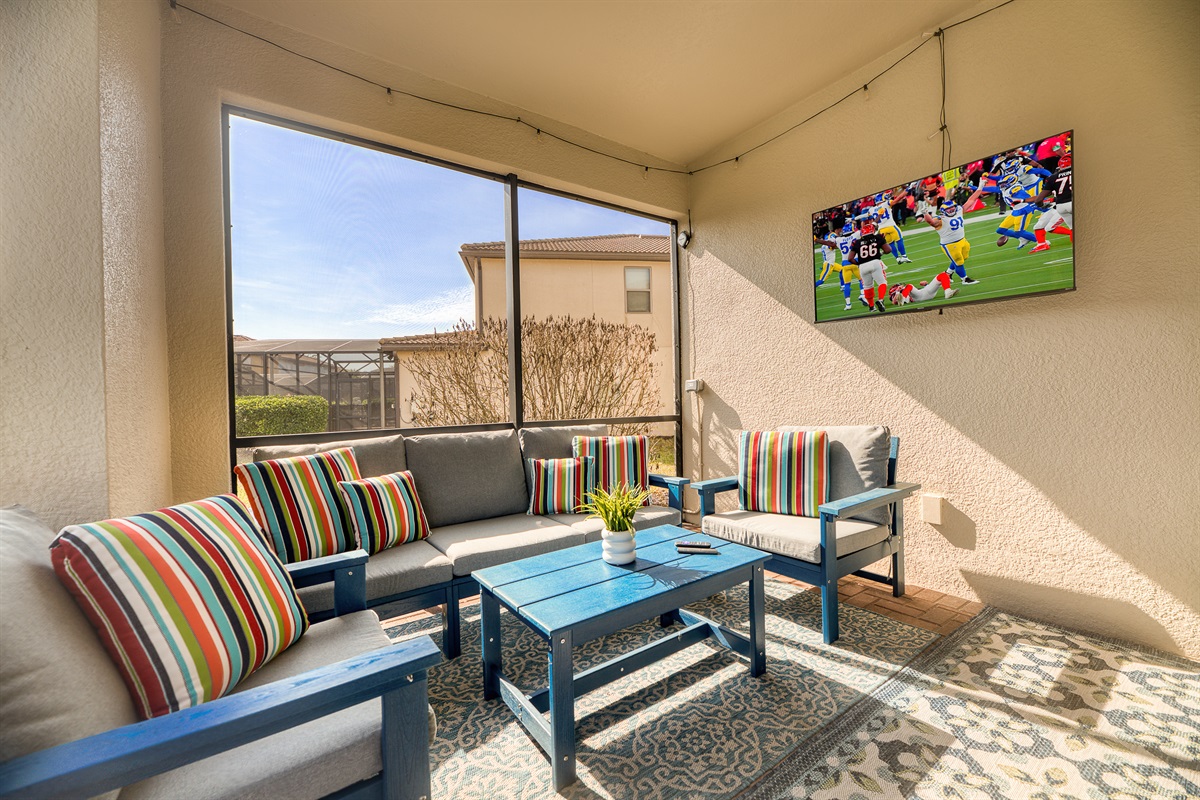 Outdoor TV on patio