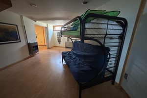 bunk twin bed side