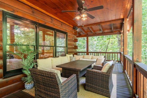 Outside dining area