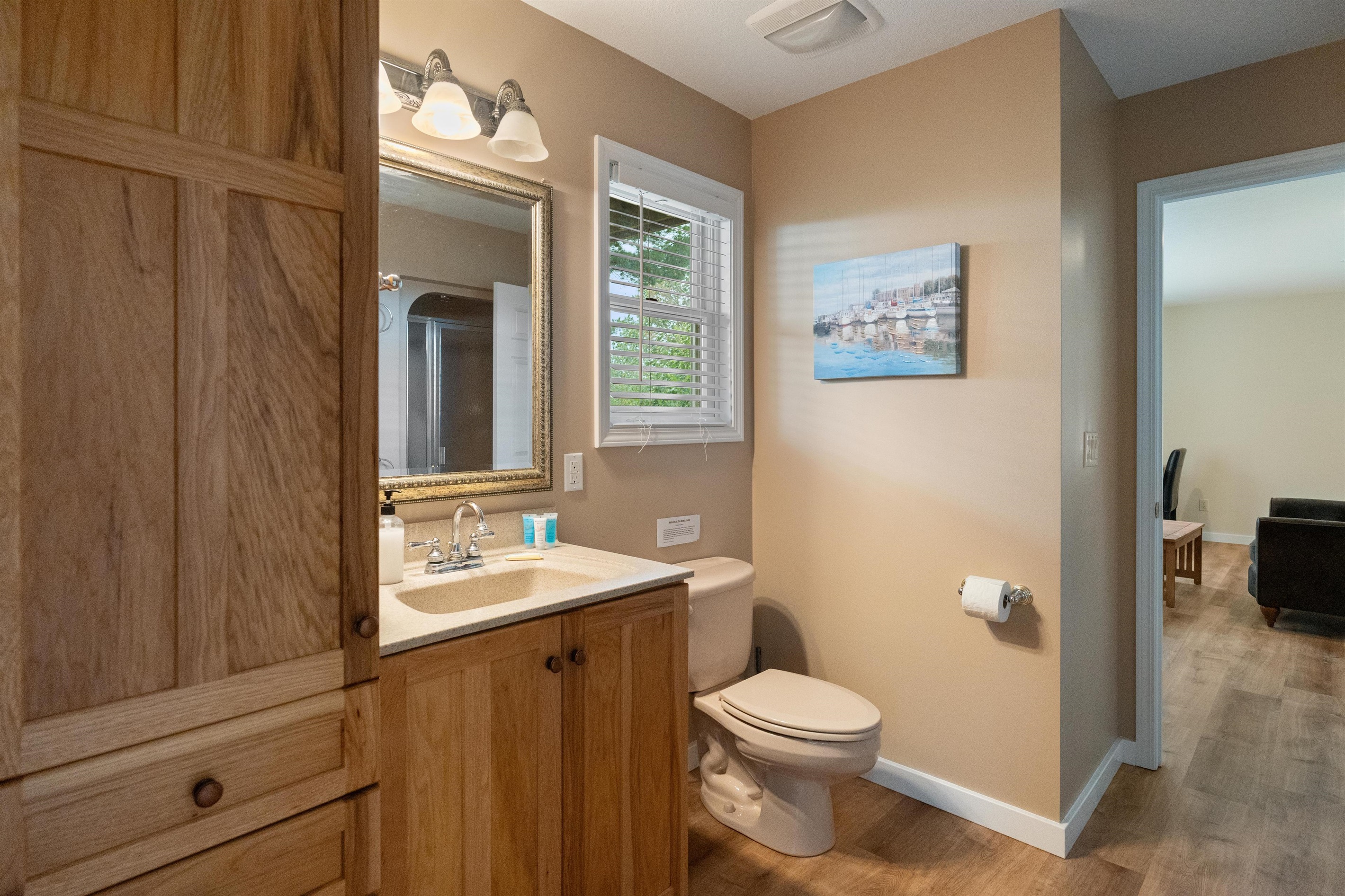 1st floor bathroom connected to King sized bedroom and common areas