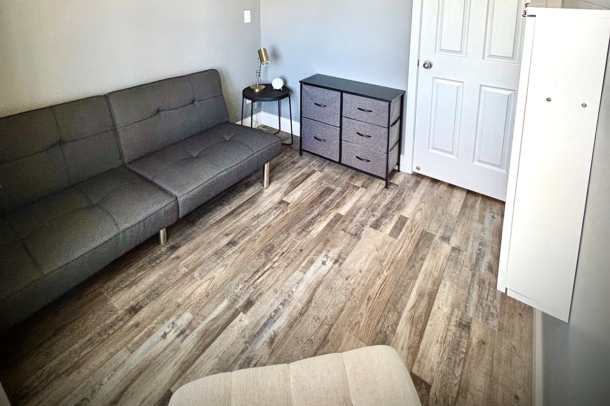 Bedroom 3/Office with fold-down desk and futon