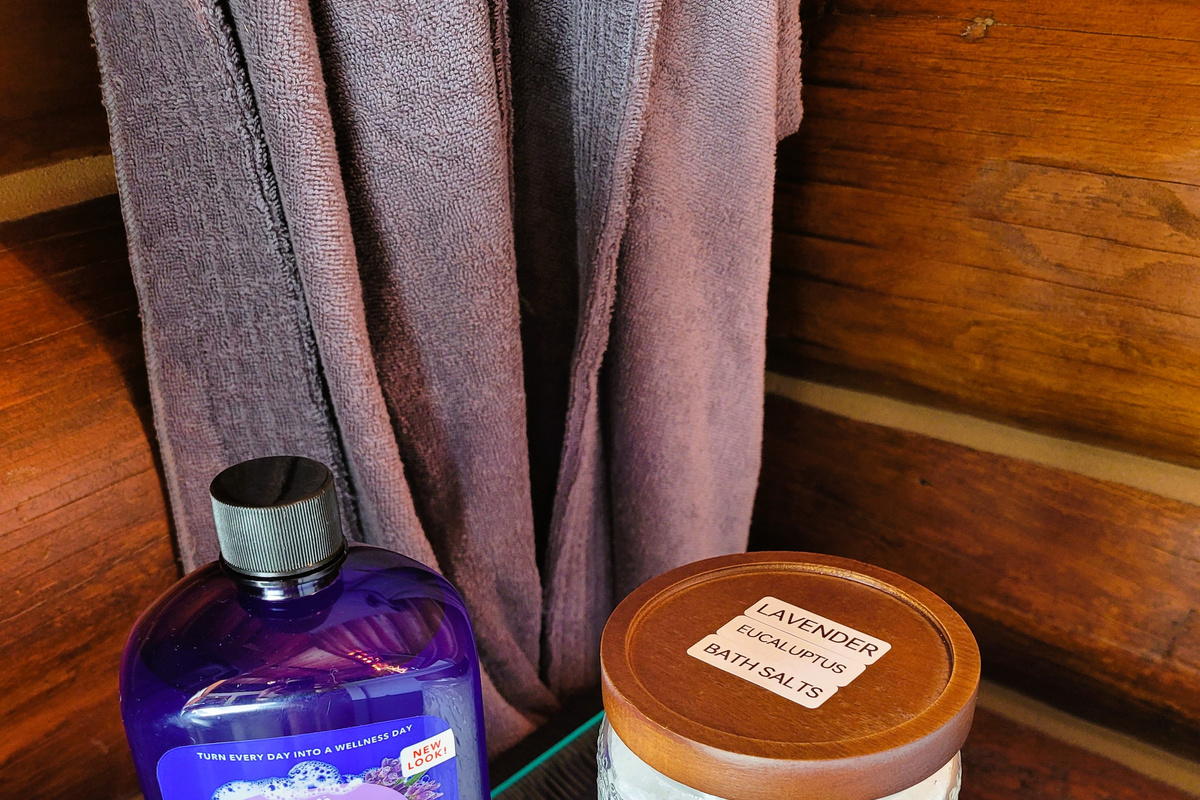 Close out the evening with a delightful soak in the over-sized tub.