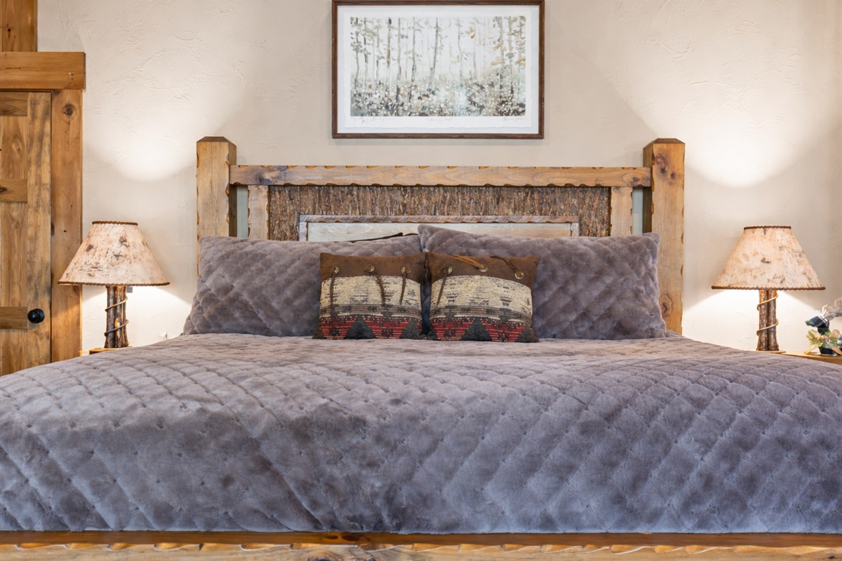 Relax in a handcrafted bed and enjoy thoughtful touches that ensure maximum comfort and warmth during your stay.