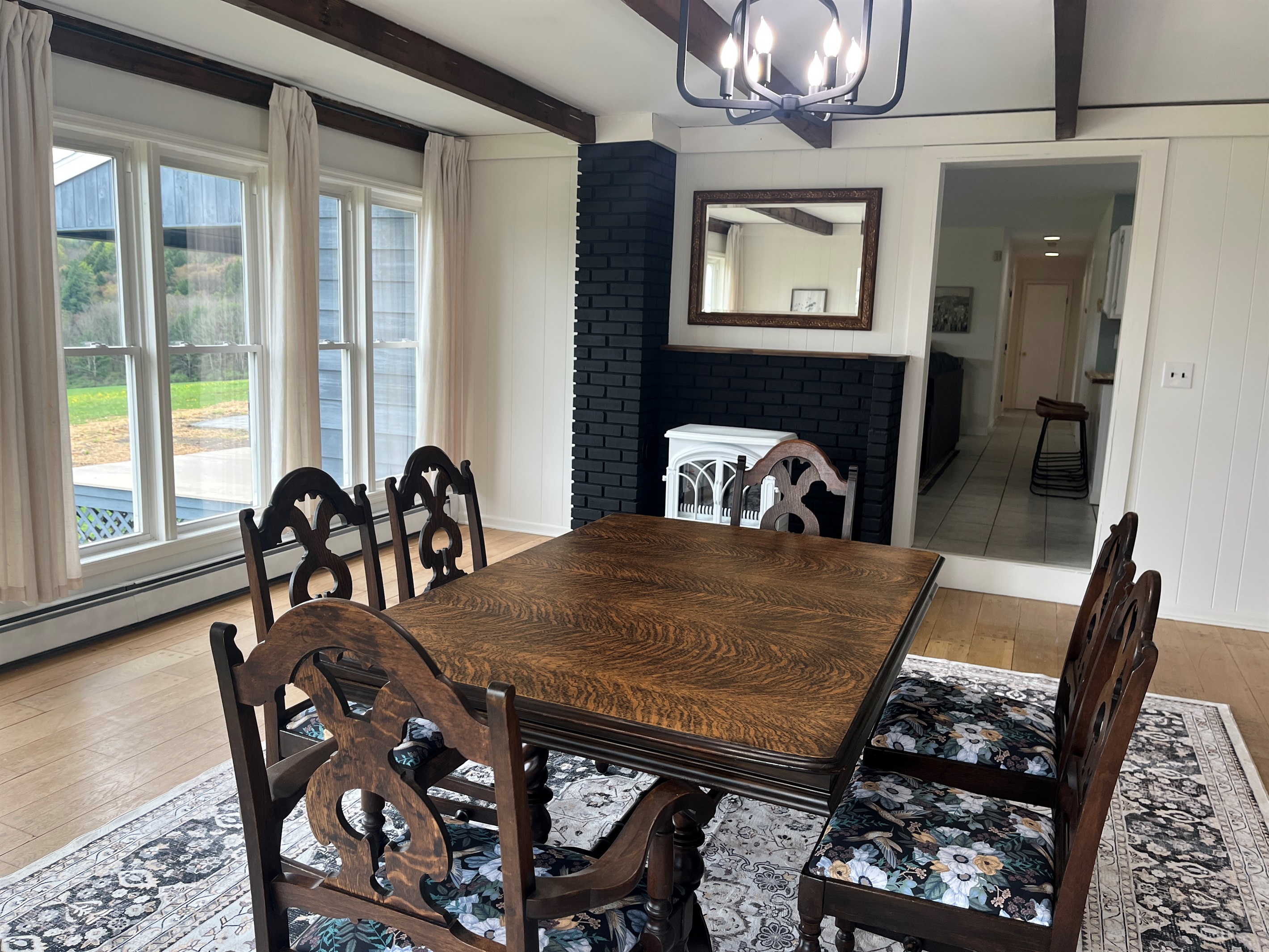Dining room into kitchen/living room beyond