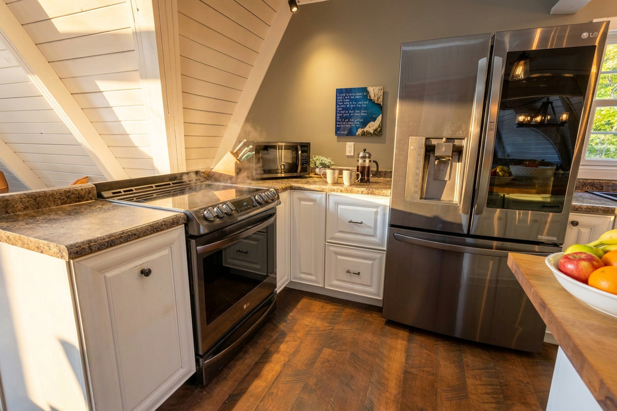 Stainless appliances and all the items you will need to create an unforgettable family dinner.