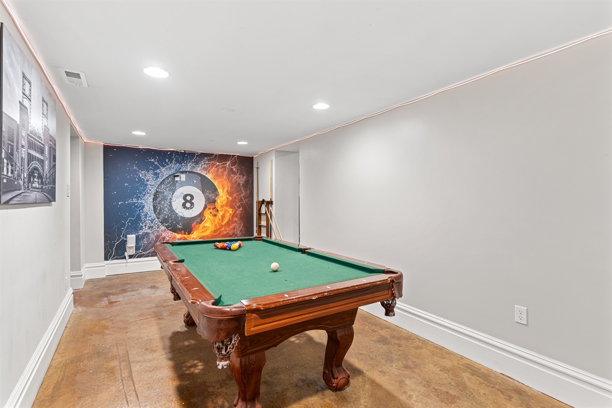 Rack 'em up and enjoy a little friendly competition in the game room.