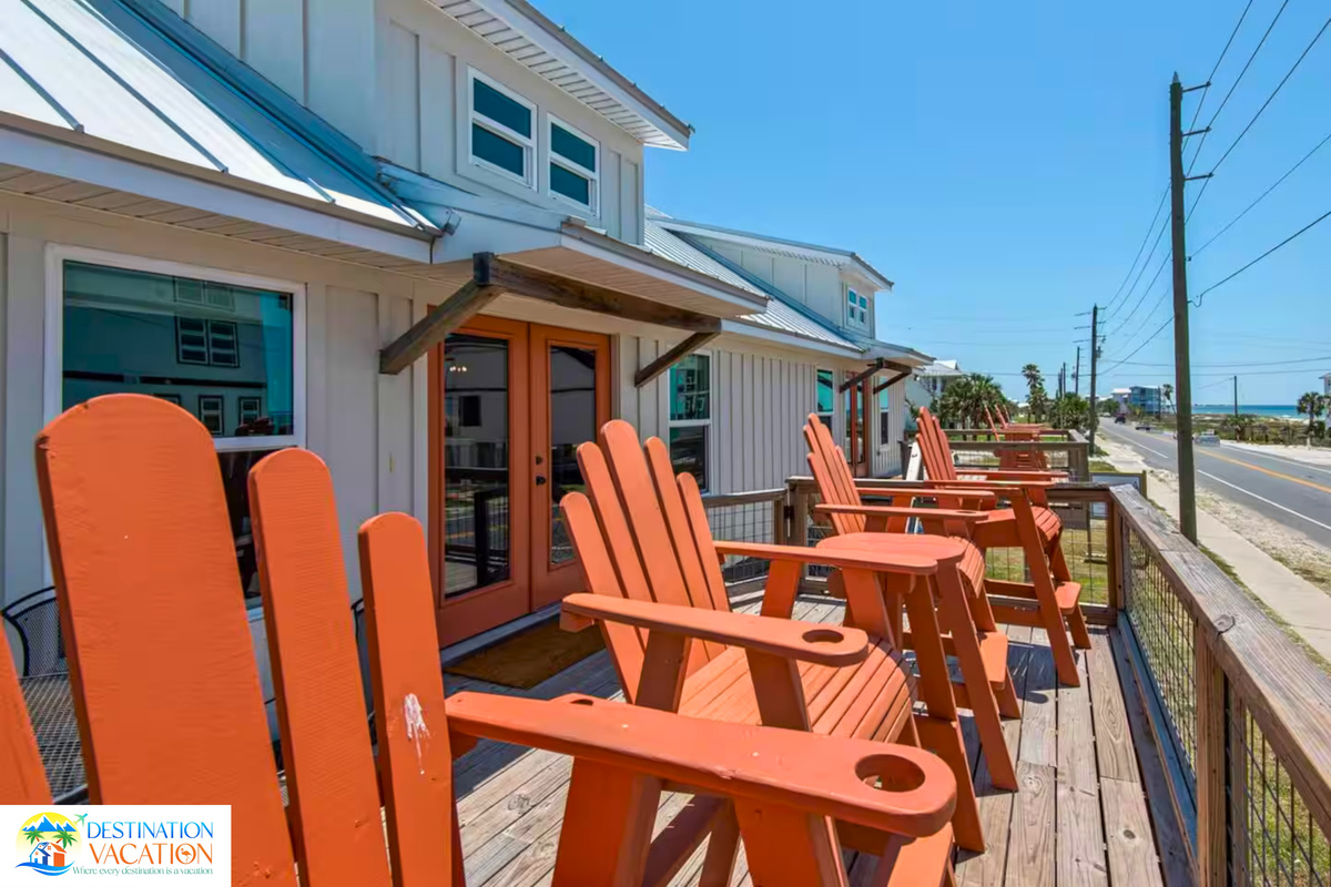A welcoming deck made for relaxed seaside gatherings.