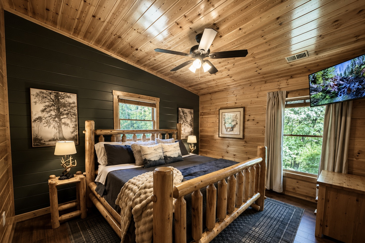 A restful night sleep in your own private, cozy en-suite with ROKU TV and en-suite bathroom is the perfect escape after a day of adventure!