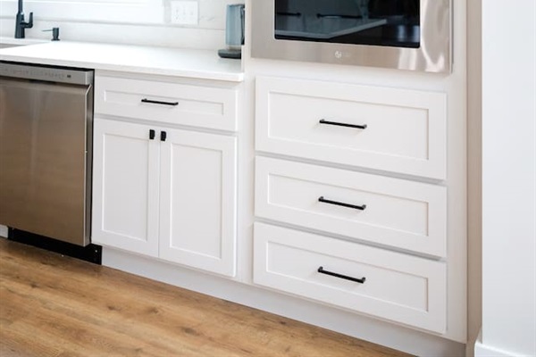 Island seats 5 with an additional two stools in the dining area. Kitchen table upgrade coming soon to accommodate even more guests. Plenty of pantry space, kitchen appliances, dishes, mugs, etc.