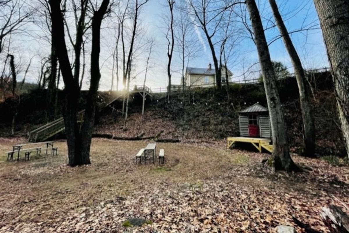 Looking towards the house from the creek