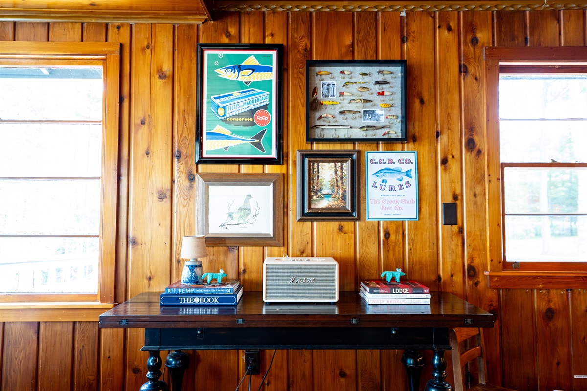 Enhance your cabin stay with some music by pairing up with our Marshall Bluetooth Speaker