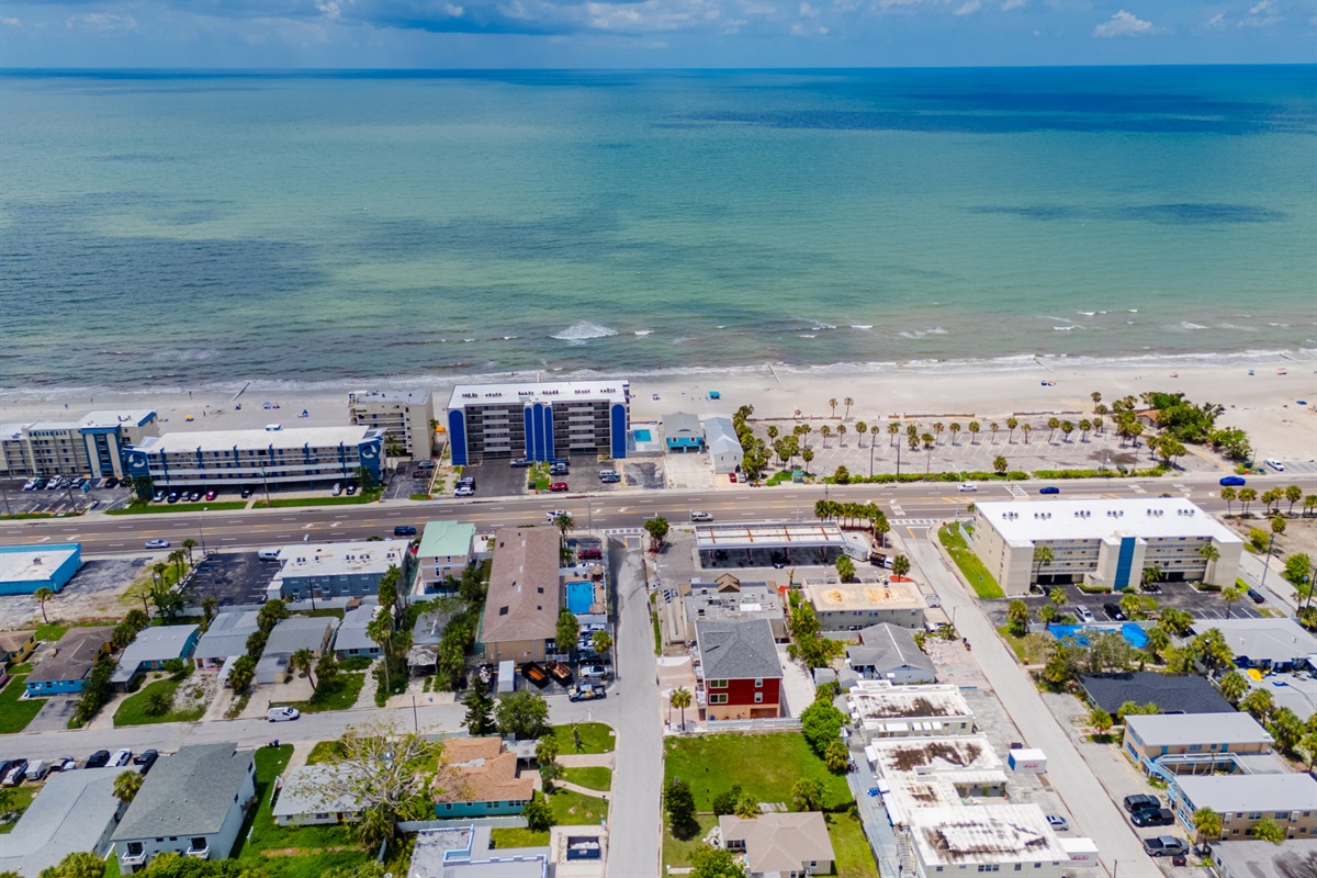 Across from the sand and close to everything. Its why we keep coming back!