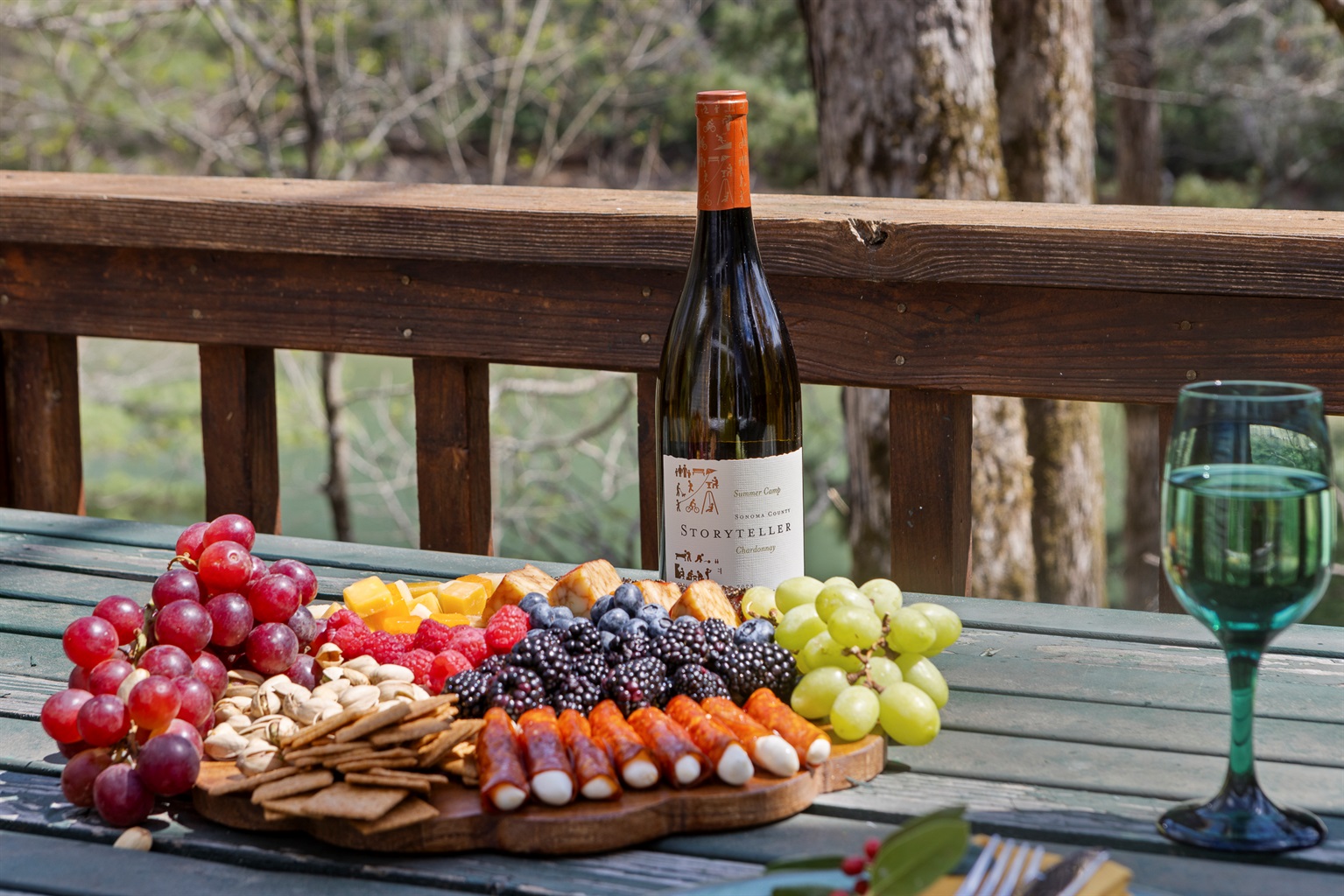 Deck: Indulge in scenic views with a gourmet spread and fine wine on the deck!