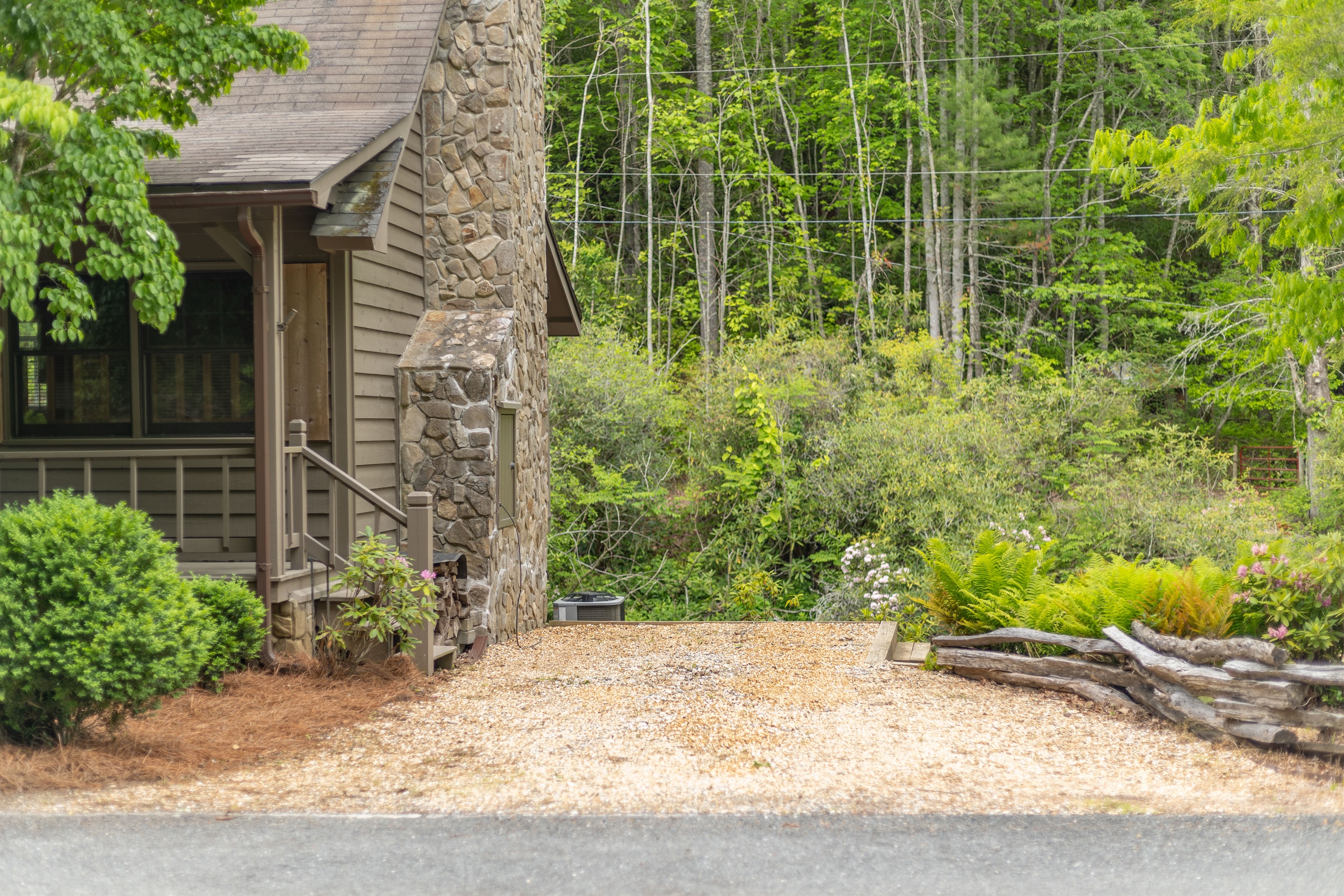 Convenient parking is available alongside the home for easy access during your stay.