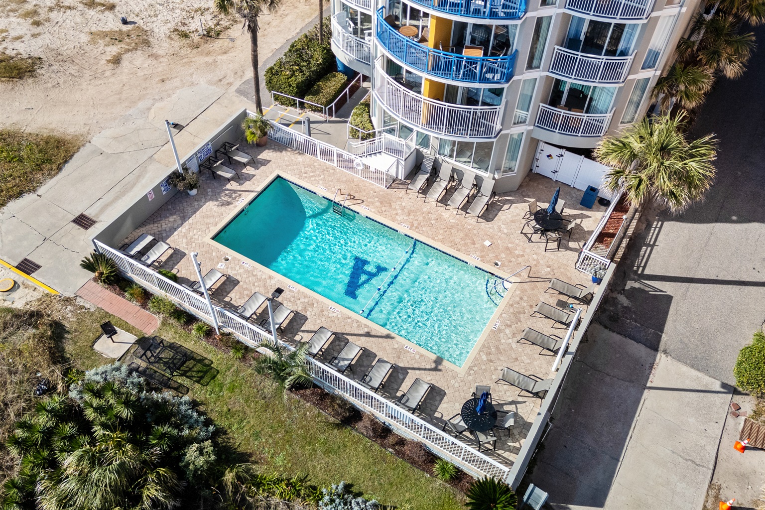 Oceanside Pool Aerial View