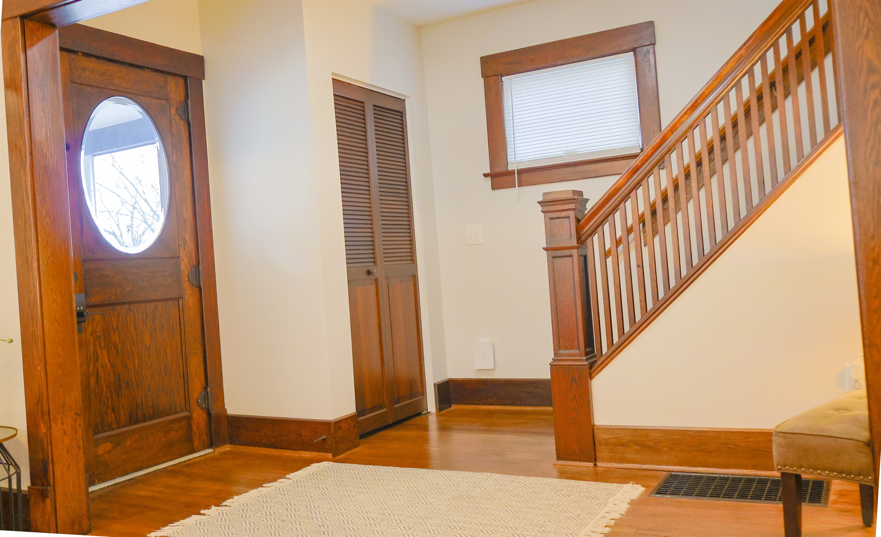 A warm, spacious welcoming entryway