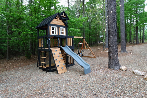 Our new kid's playset is a great activity to keep the little ones entertained and having fun.