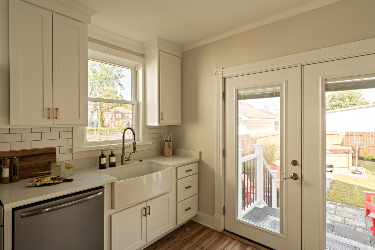Bright, charming, and ready for everything from quick breakfasts to dinner at home. The kitchen opens directly to the backyard, making indoor-outdoor living easy.