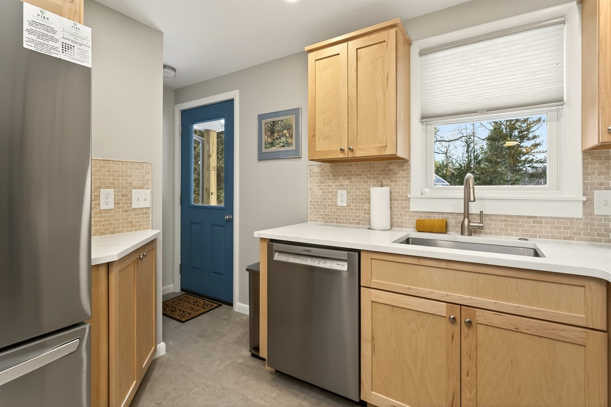 Access to the exterior from the kitchen