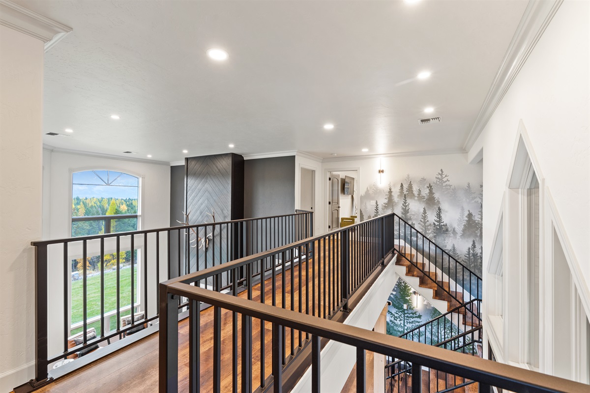 The custom mural details always draw your eye, even from across the room.