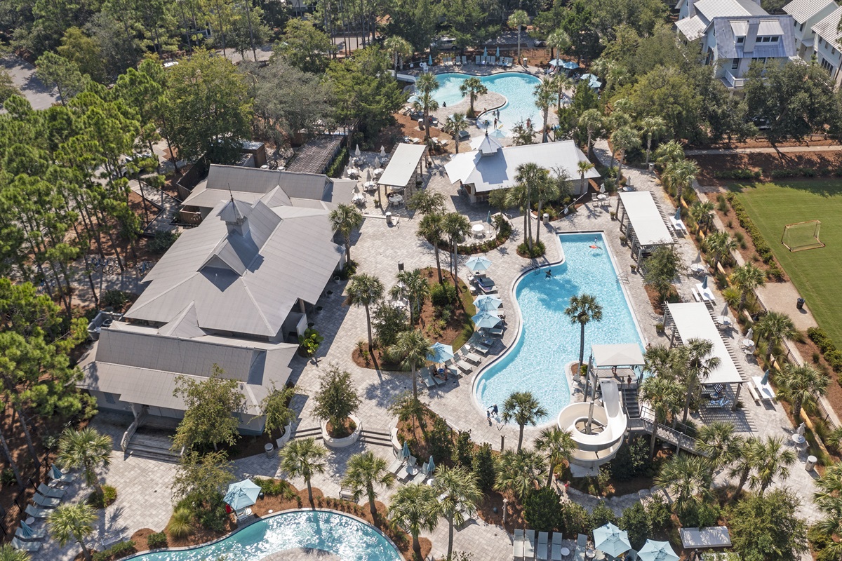 Aerial View of Camp Watercolor