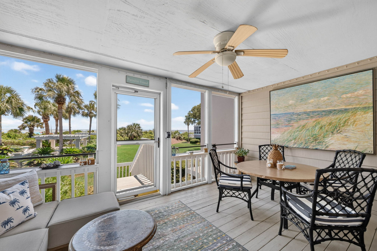 Screened porch | Oceans 22 | 22 Beach Club Villas, Wild Dunes | IOP Escapes