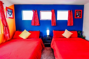 Sleep in color harmony. Vibrant hues and cozy comfort blend seamlessly in our dreamy bedroom retreat. Drift into a world of serenity and style. 💤🎨 #ColorfulDreamscape #BedroomBliss