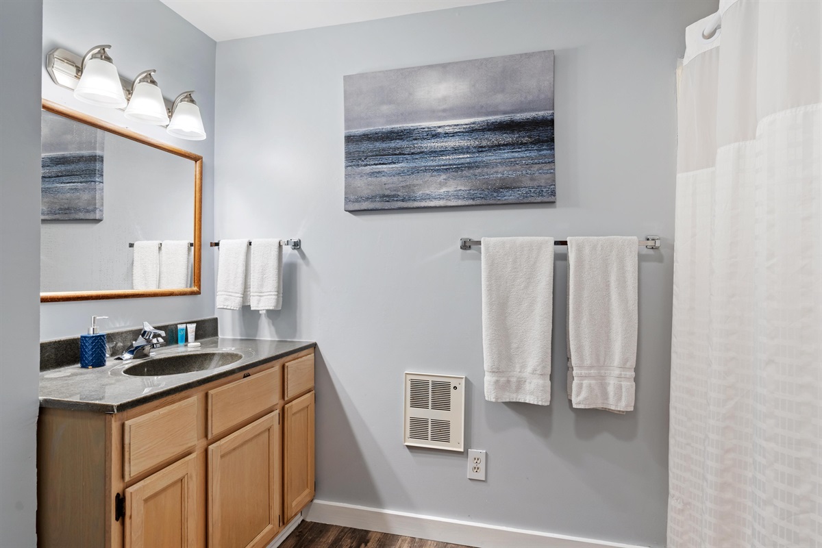 full bathroom with bath / shower combination