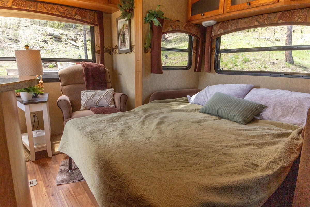 Sofa bed made up