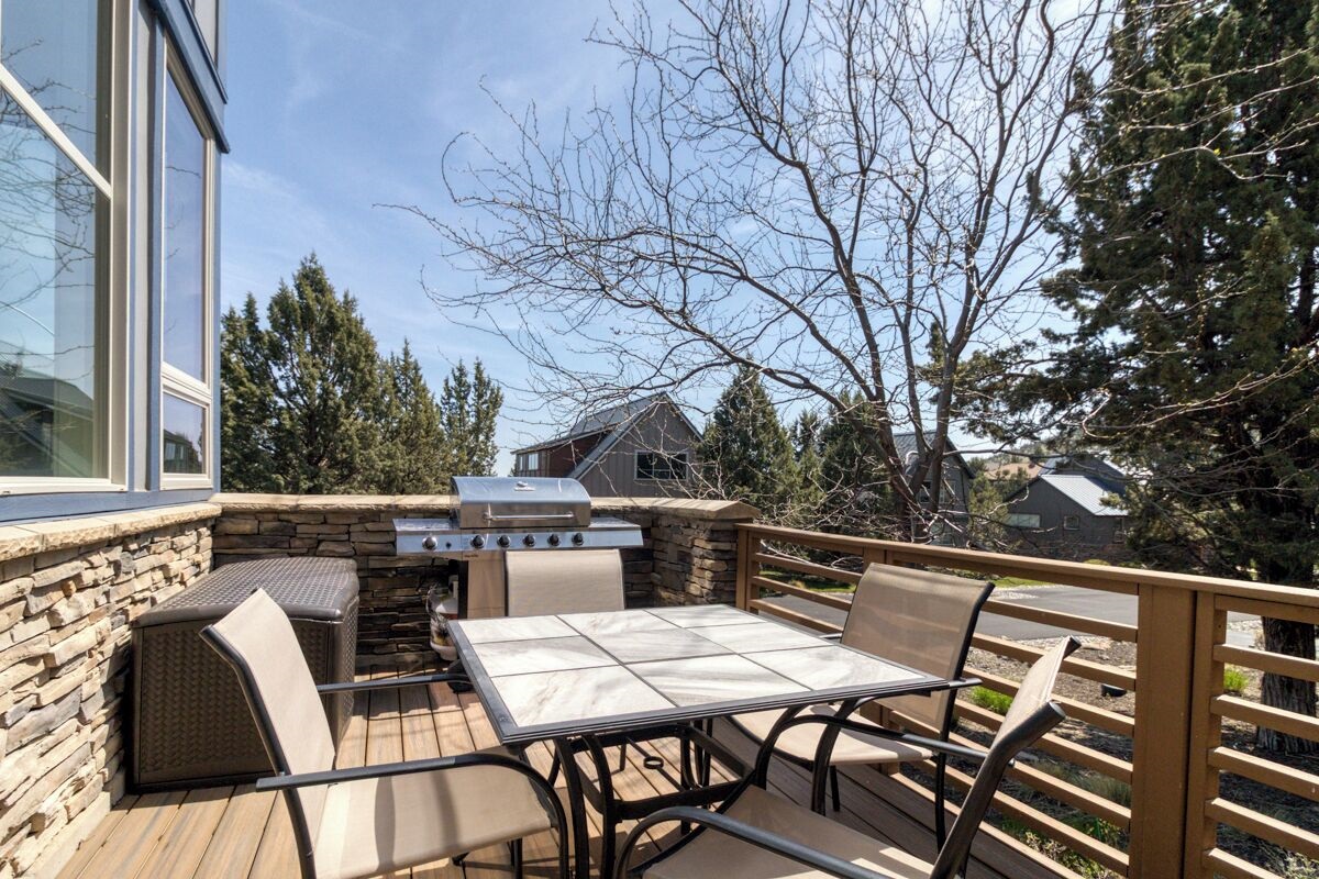 Outdoor BBQ grill and table for summer cookouts