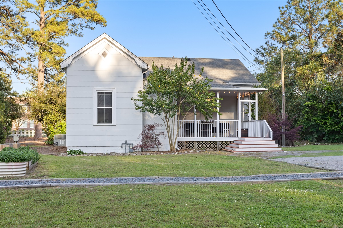 The back patio and main entrance