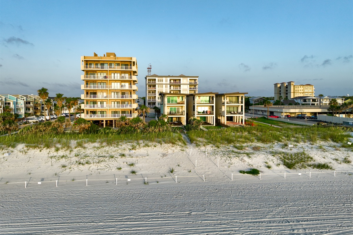 Exclusive beachfront setting with privacy and space