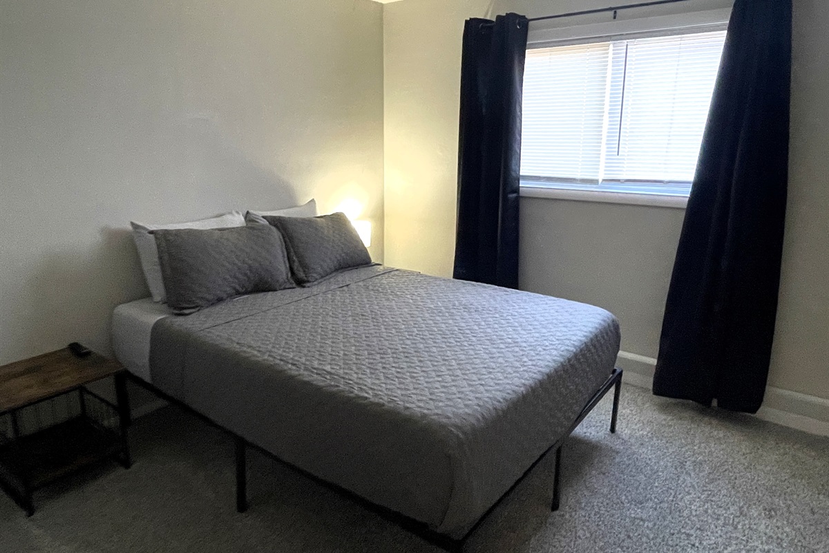 Bedroom 1, Queen sized bed with 40" Smart TV