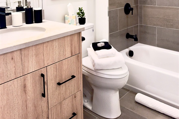 Common bathroom located centrally in the home