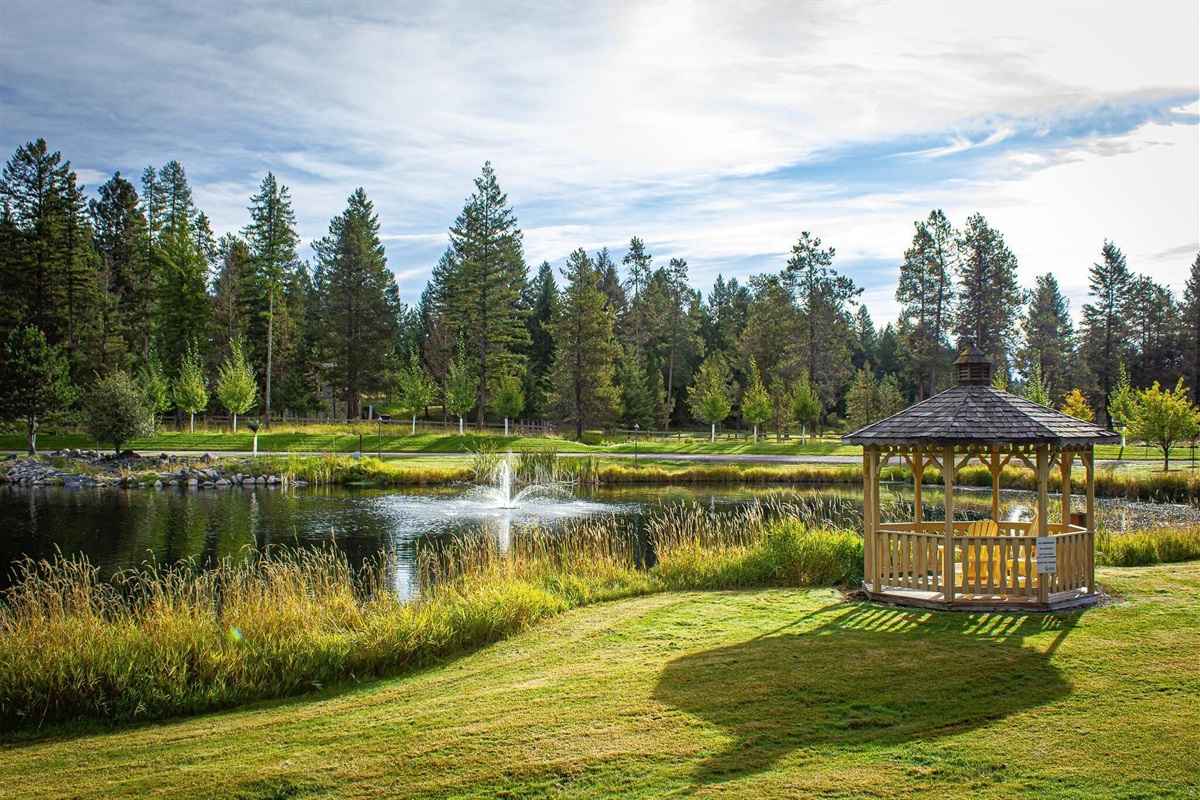 Gazebo below cabin