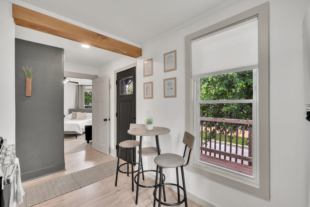 Bistro-style kitchen.