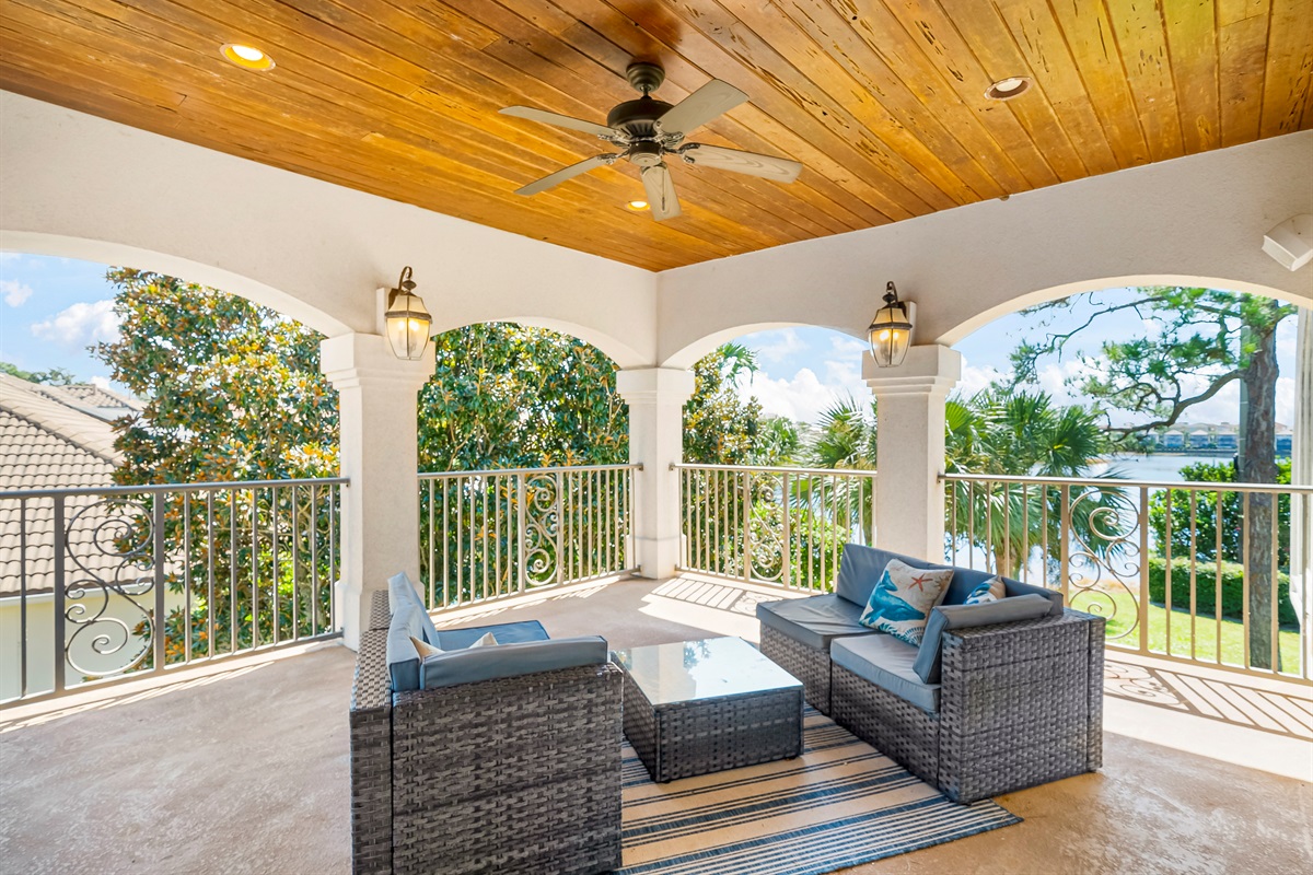 Deck off Upstairs LR, with Lake View