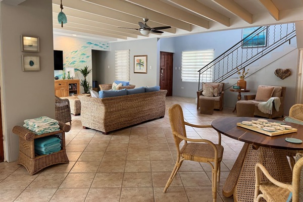 Air conditioning keeps the inside cool.