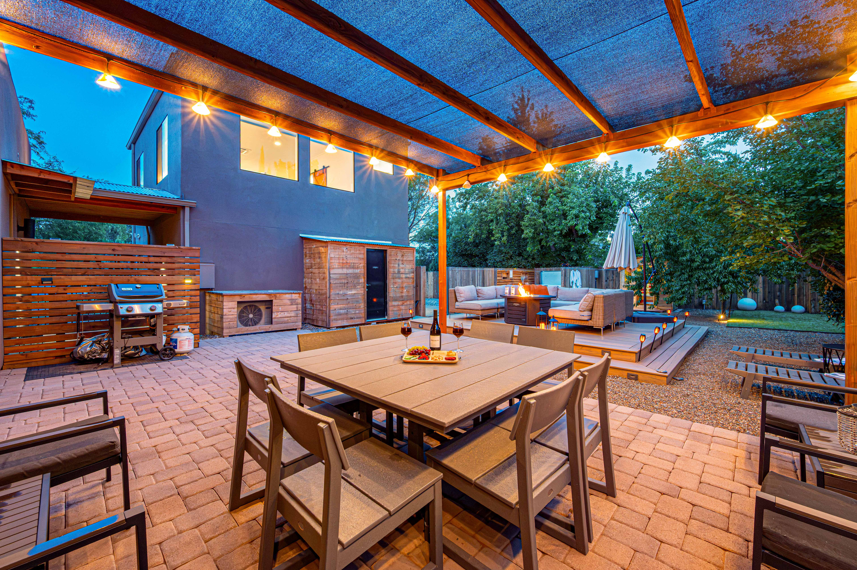 {Back Patio} Weber grill with propane included — perfect for alfresco meals enjoying Sedona sunsets.